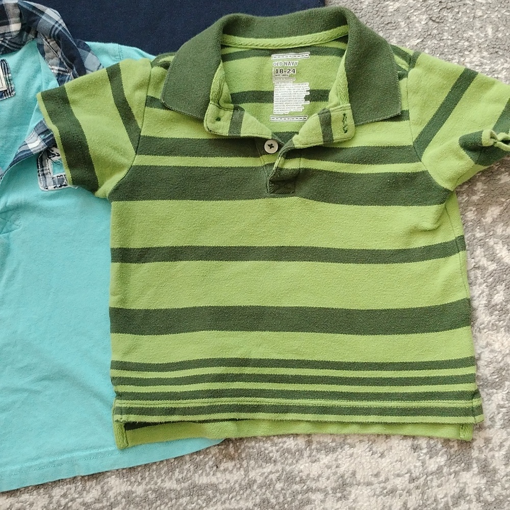 Lot of toddler boys size 18-24 months spring and summer collared shirts - Picture 3 of 7